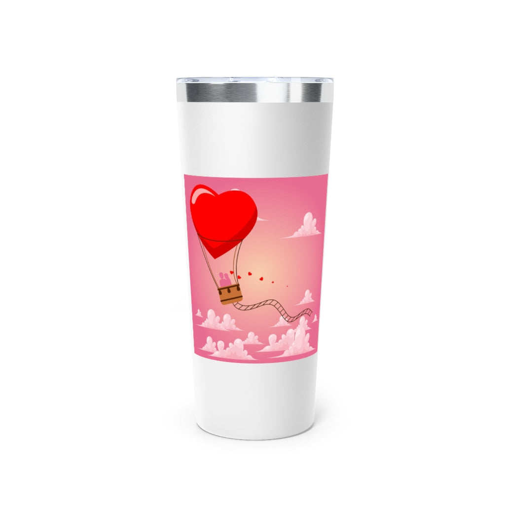 Happy Valentine Day Copper Vacuum Insulated Tumbler, 22oz