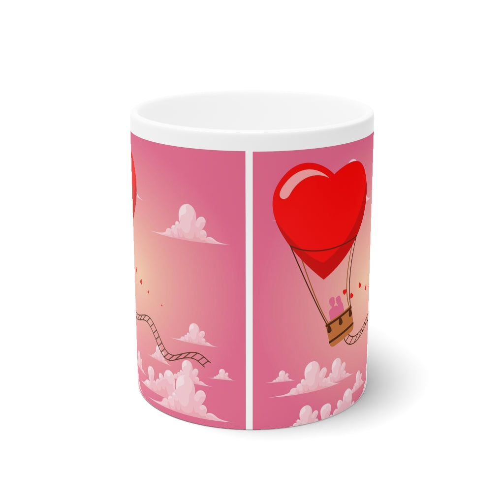 Happy Valentine's Day White Ceramic Mug, 11oz and 15oz