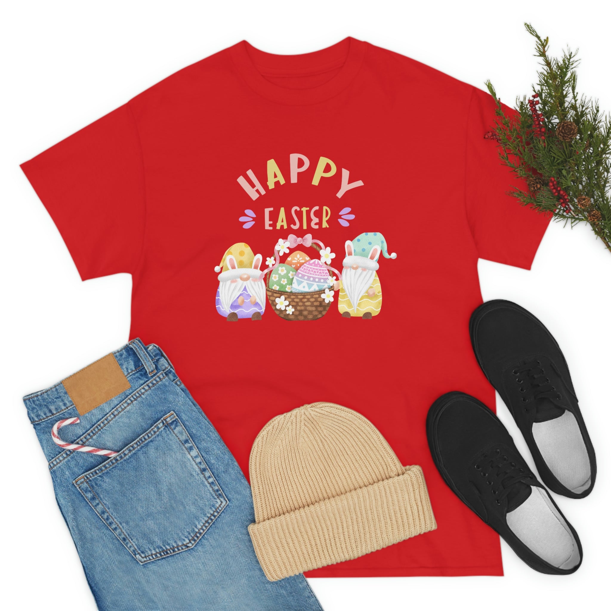 Happy Easter Gnome Unisex Heavy Cotton Tee