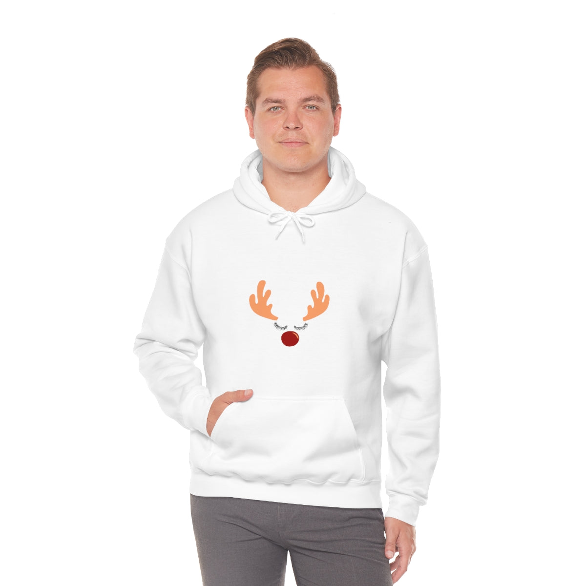 Reindeer Christmas Unisex Heavy Blend™ Hooded Sweatshirt