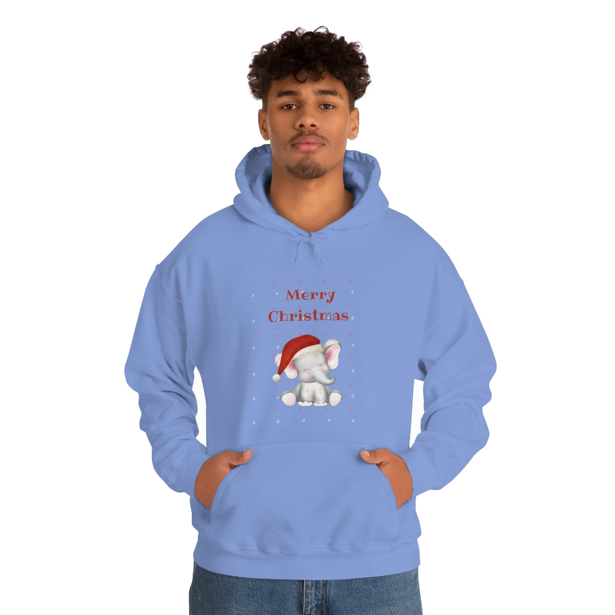 Cute Christmas Elephant Unisex Heavy Blend™ Hooded Sweatshirt