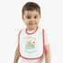 Hello Spring Baby Contrast Trim Jersey Bib