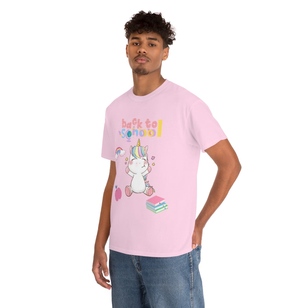 Back to School Unicorn Unisex Heavy Cotton Tee