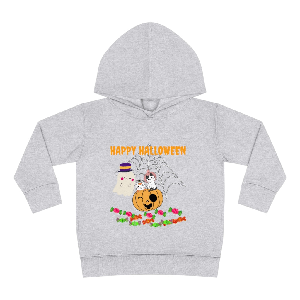 Happy Halloween Little Cats Toddler Pullover Fleece Hoodie