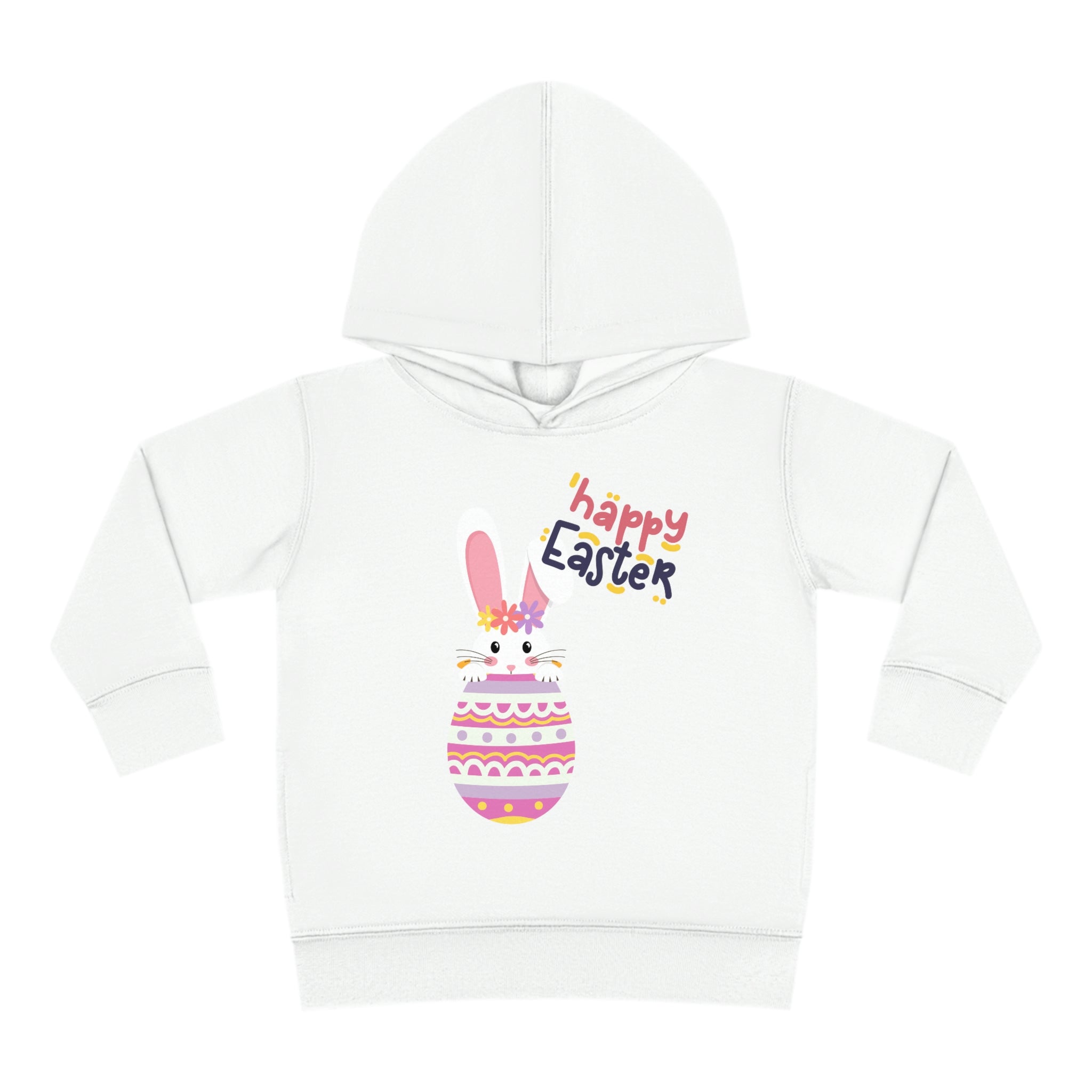 Happy Easter Day Bunny Toddler Pullover Fleece Hoodie