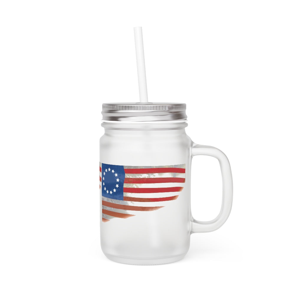 Old Glory Mason Jar