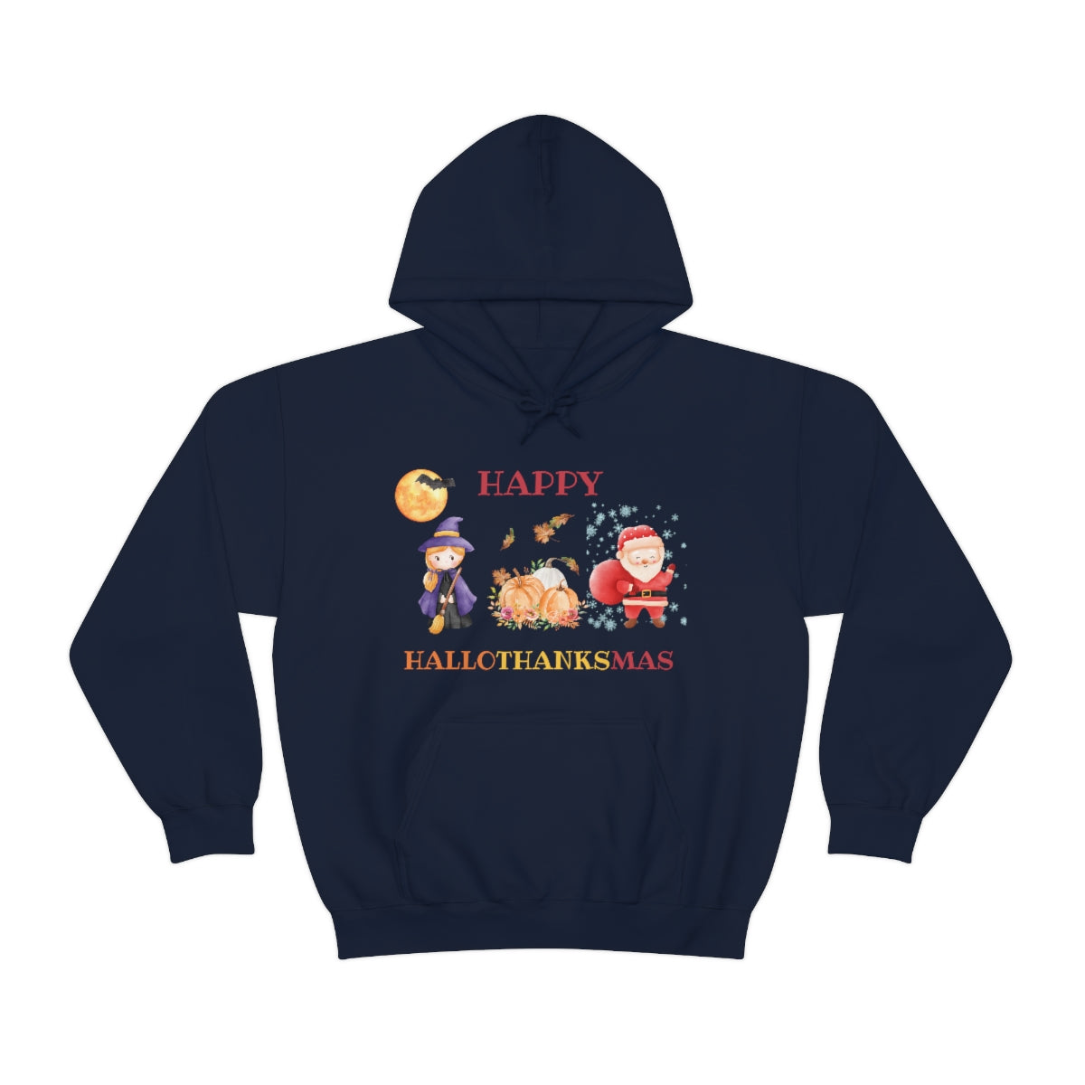 Happy Hallothanksmas Unisex Heavy Blend™ Hooded Sweatshirt