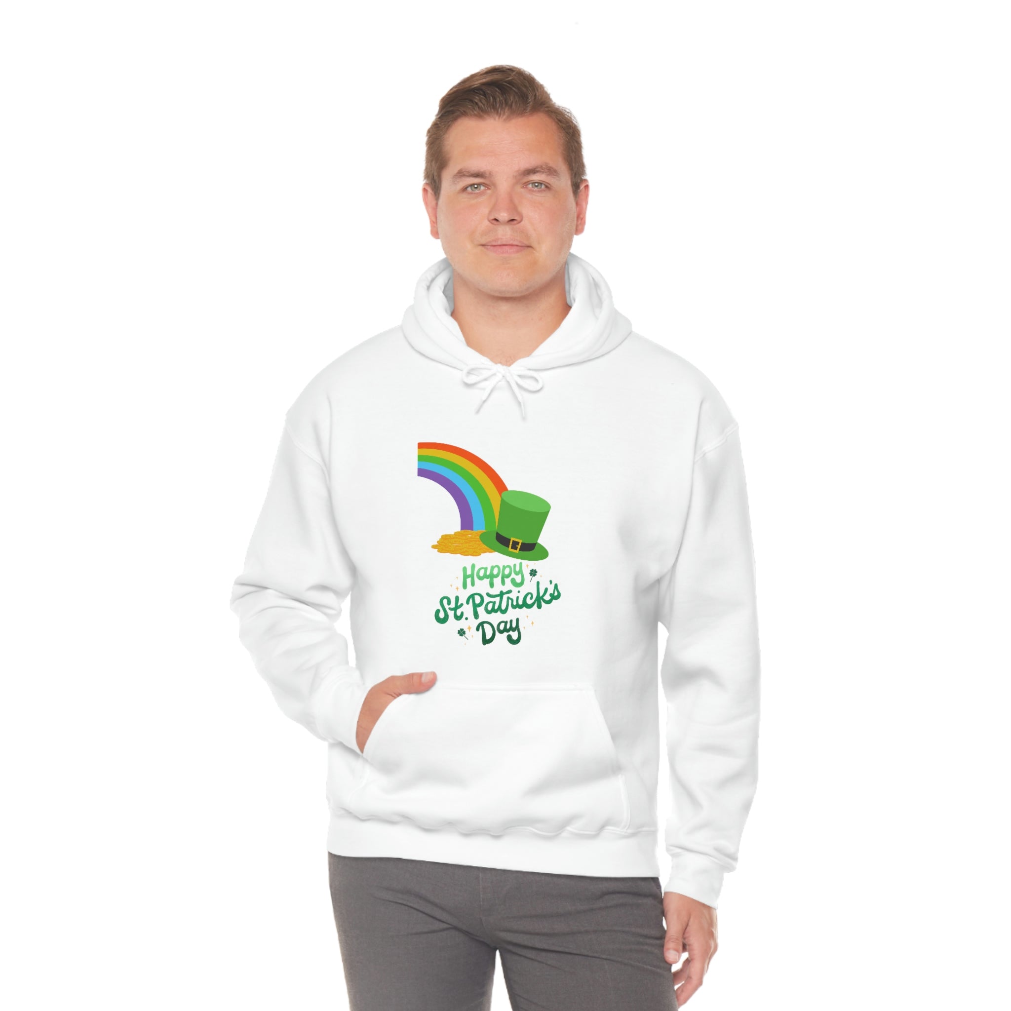 Happy Saint Patrick Day Unisex Heavy Blend™ Hooded Sweatshirt