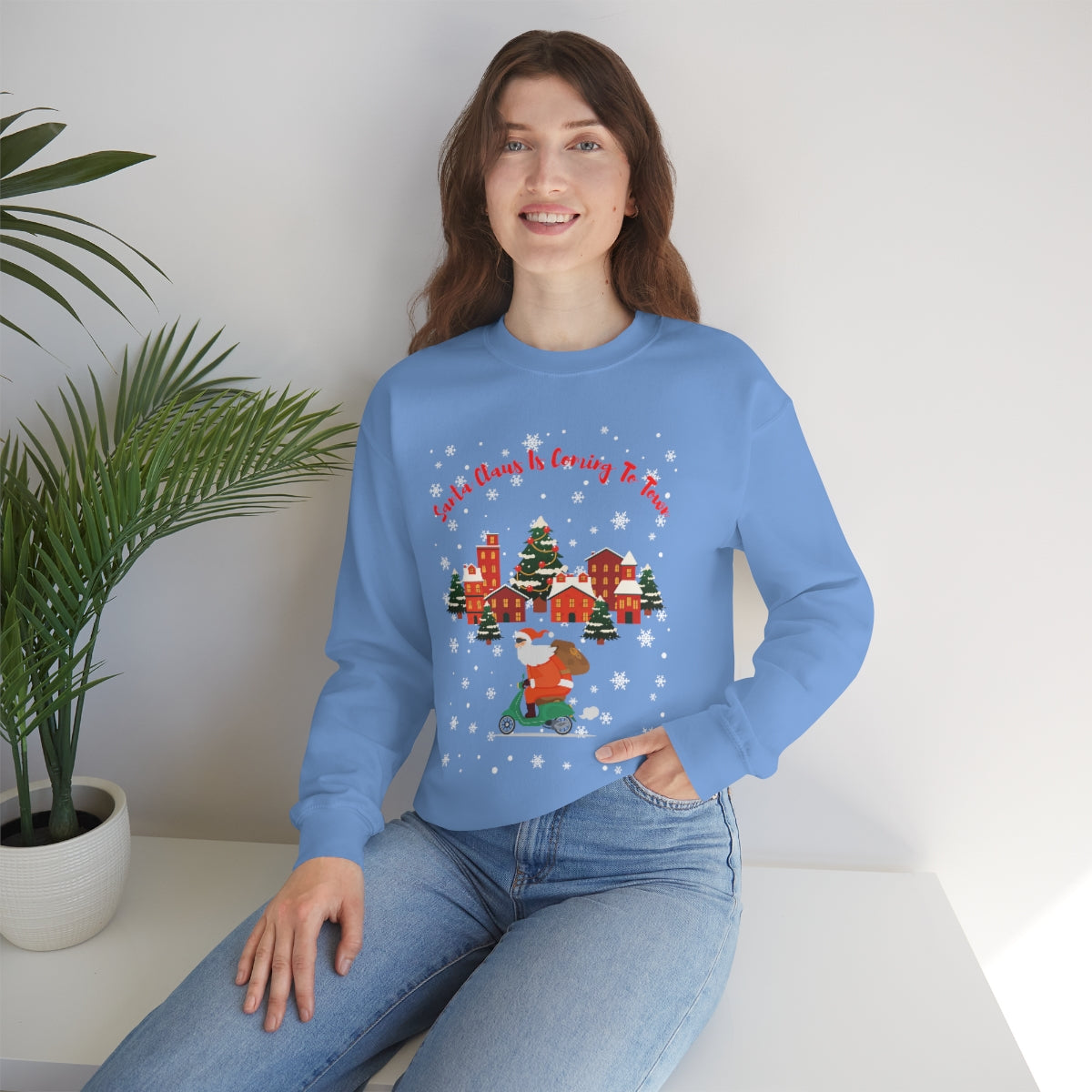 Santa Claus Is Coming To Town Unisex Heavy Blend™ Crewneck Sweatshirt