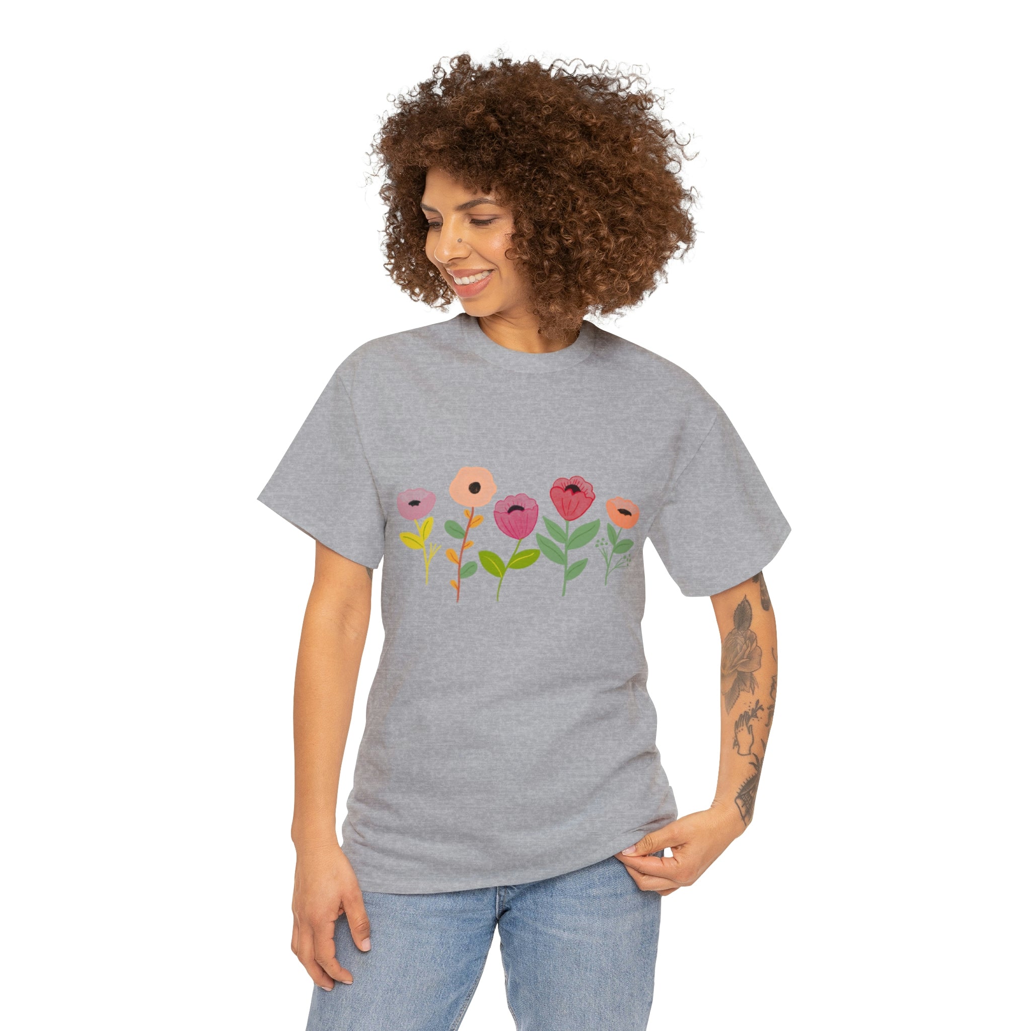 Spring Flowers Unisex Heavy Cotton Tee