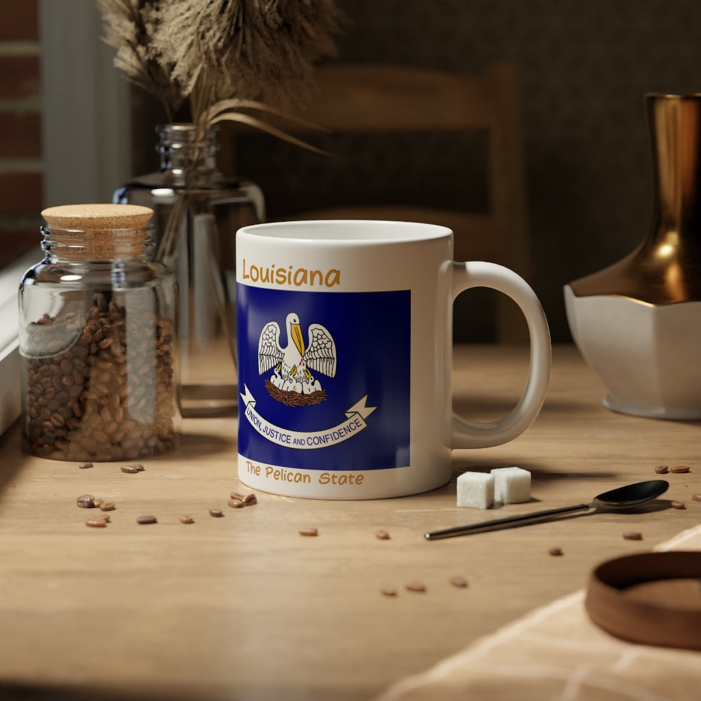 Louisiana State Flag Jumbo Mug, 20oz