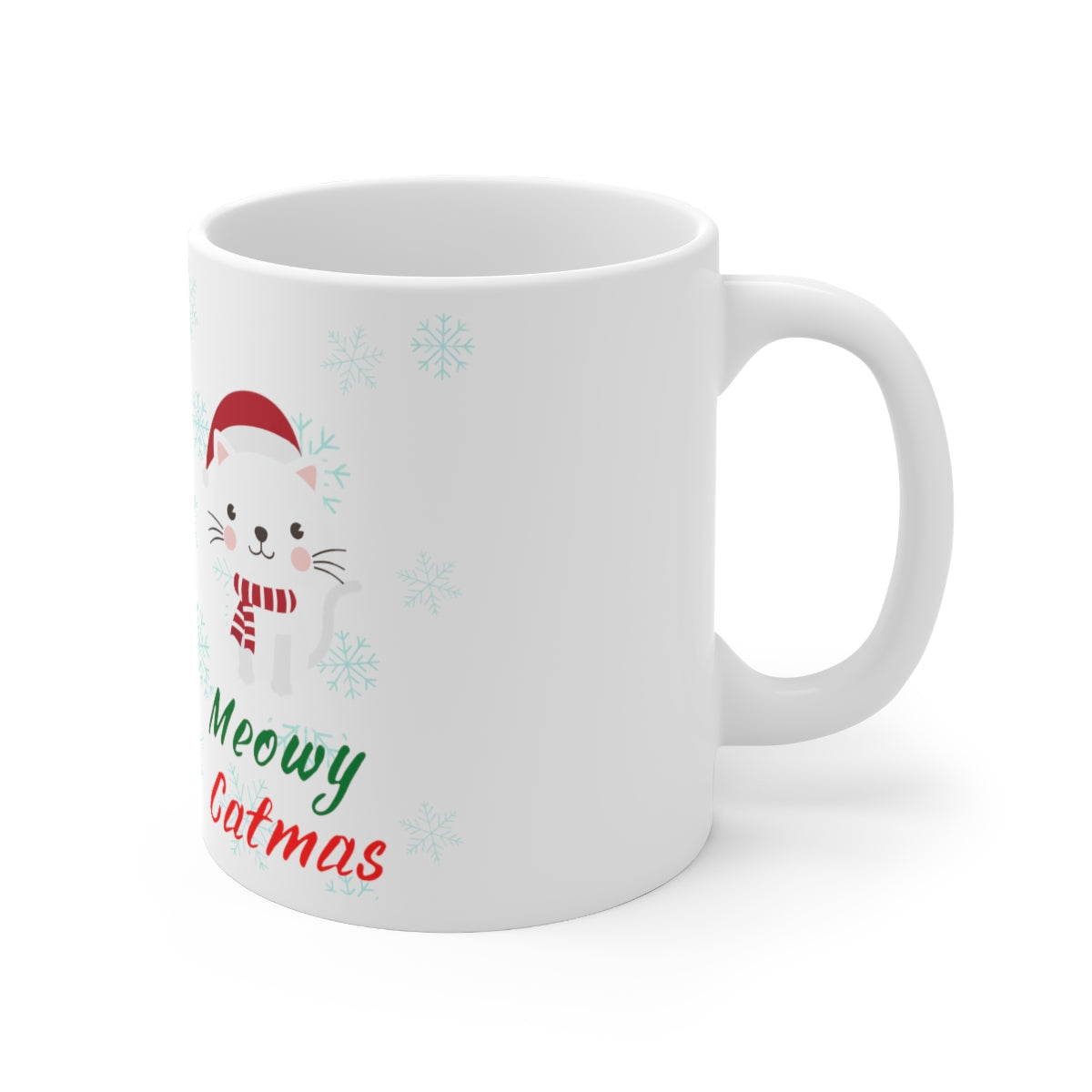 Meowy Catmas Ceramic Mug 11oz