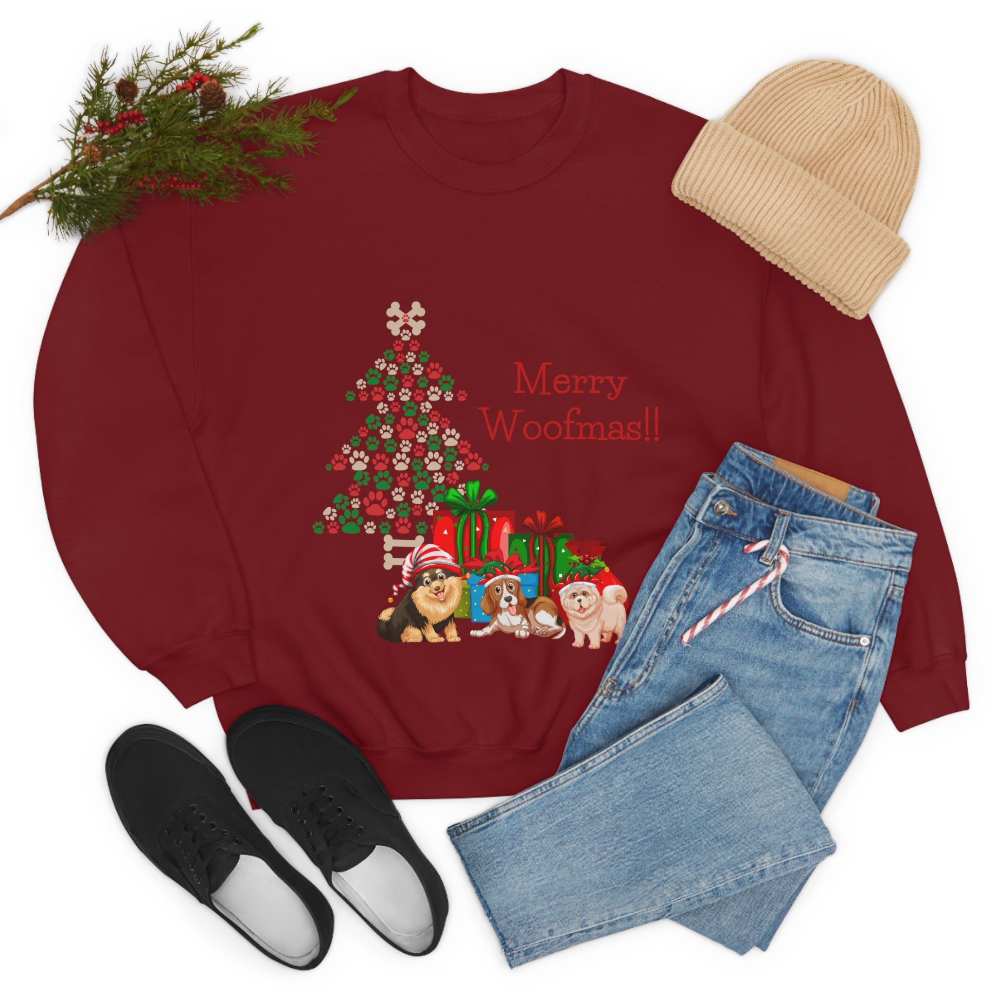 Merry Woolfmas Unisex Heavy Blend™ Crewneck Sweatshirt