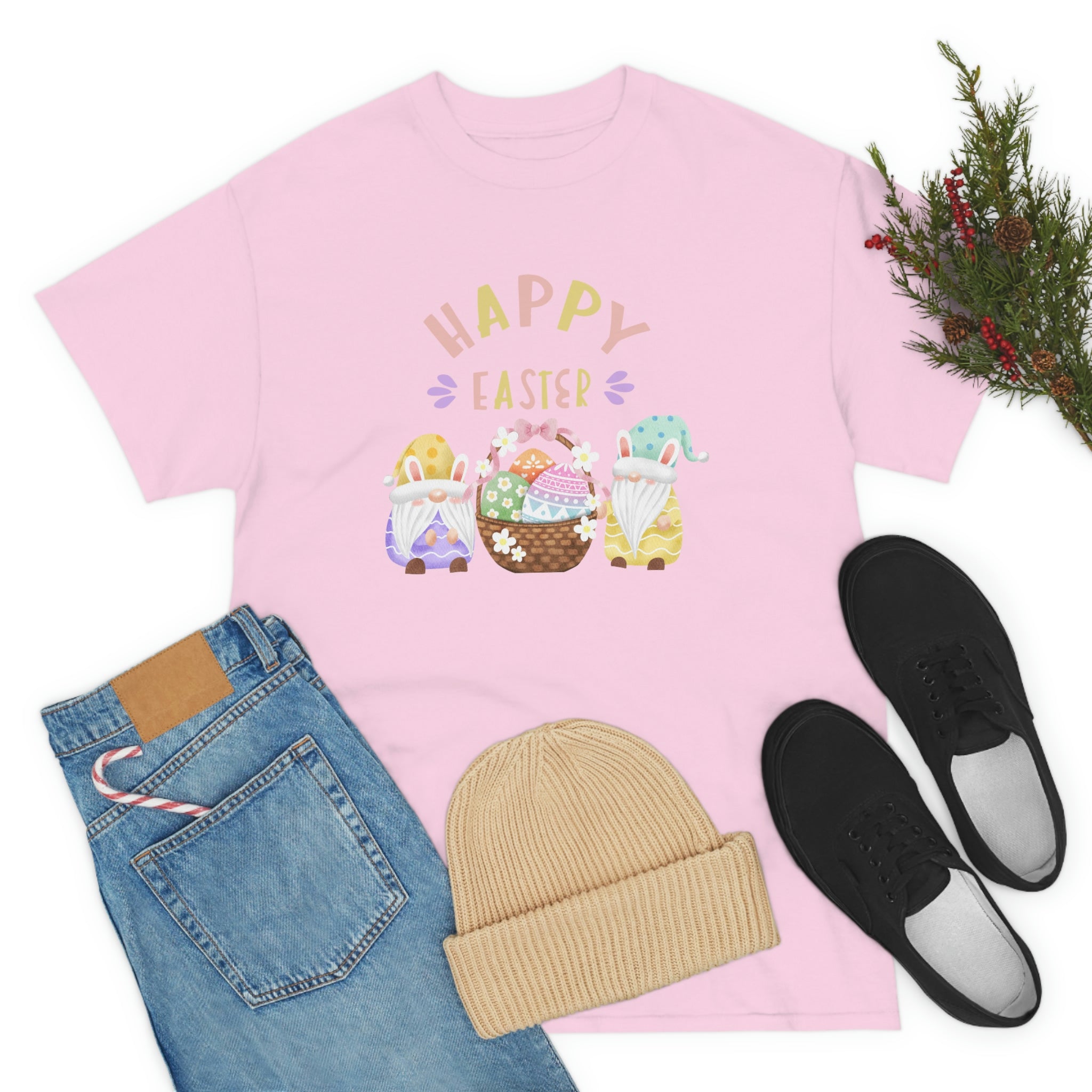 Happy Easter Gnome Unisex Heavy Cotton Tee