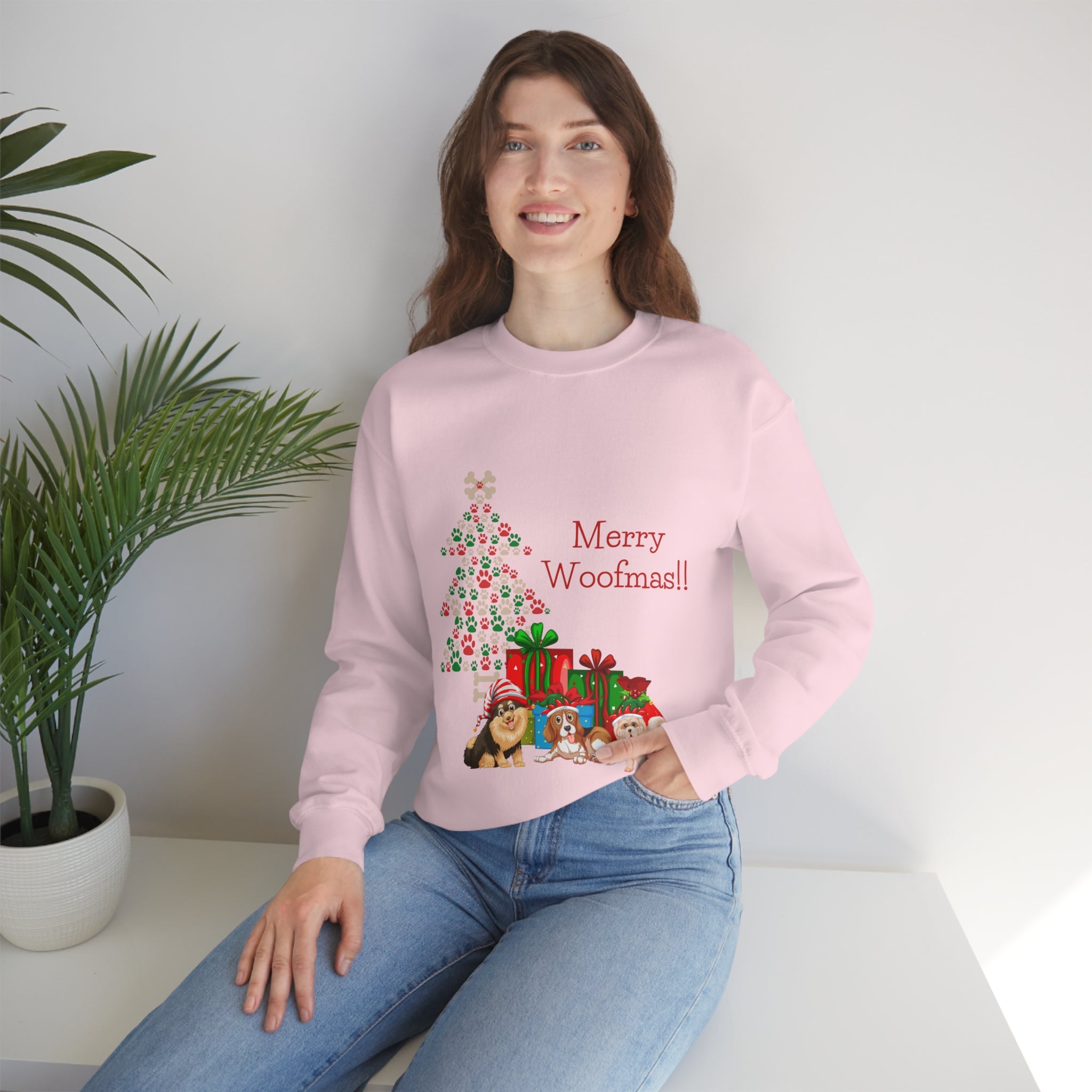 Merry Woolfmas Unisex Heavy Blend™ Crewneck Sweatshirt