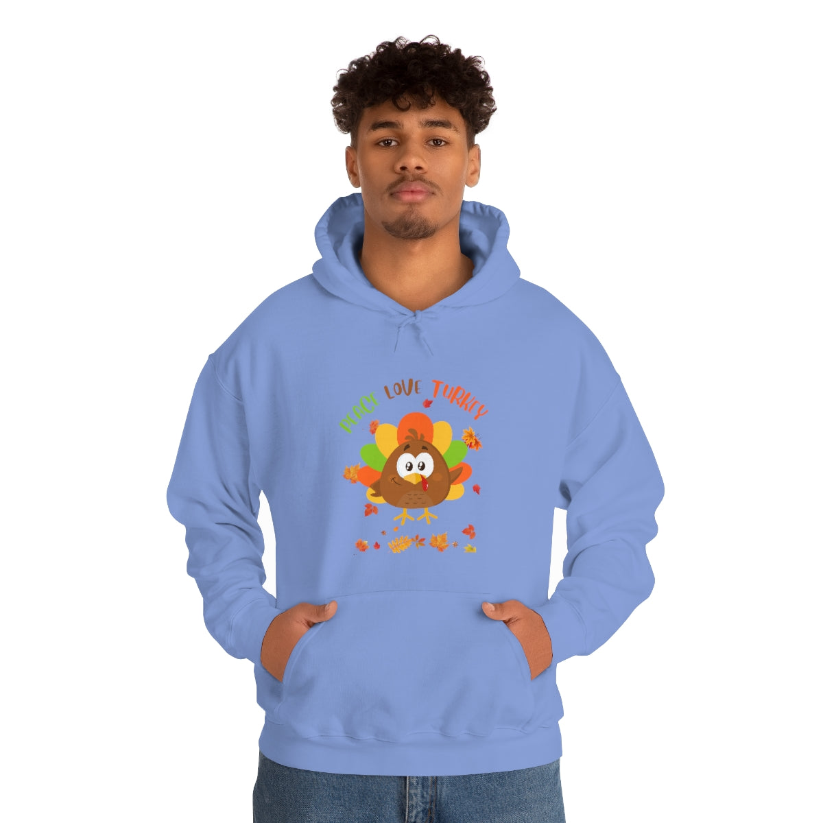 Peace Love Turkey Unisex Heavy Blend™ Hooded Sweatshirt