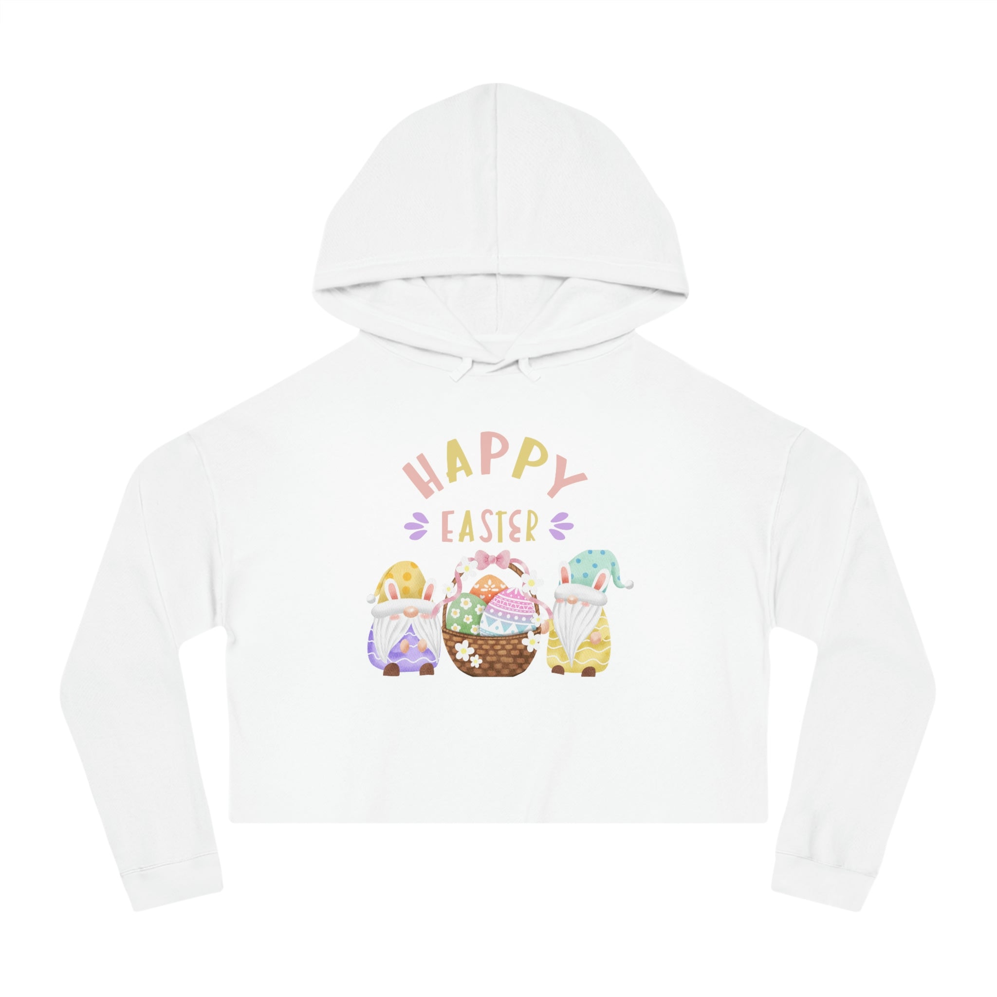 Happy Easter Women’s Cropped Hooded Sweatshirt