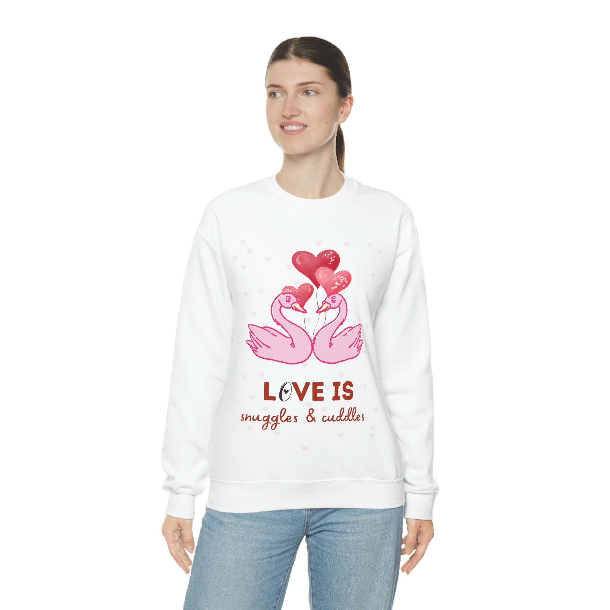 Love Is Snuggles & Cuddles Unisex Heavy Blend™ Crewneck Sweatshirt