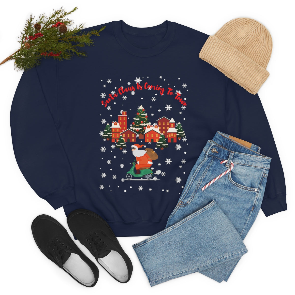 Santa Claus Is Coming To Town Unisex Heavy Blend™ Crewneck Sweatshirt