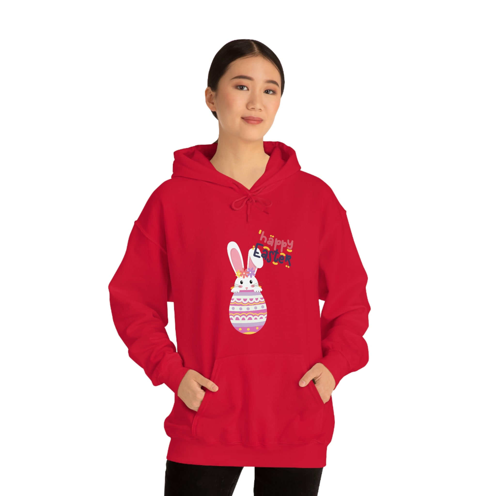 Happy Easter Day Bunny Unisex Heavy Blend™ Hooded Sweatshirt