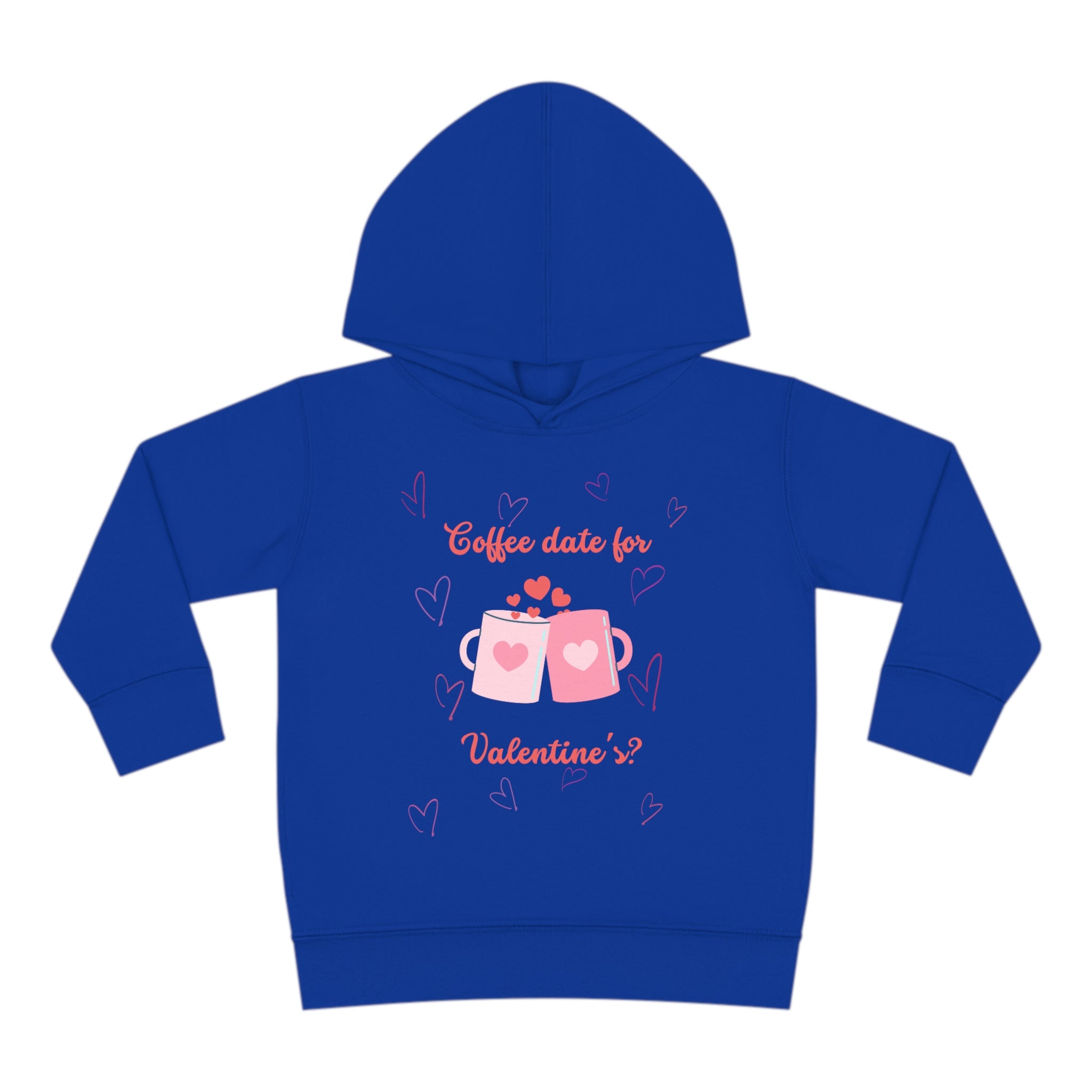 Coffee Date For Valentine's Toddler Pullover Fleece Hoodie