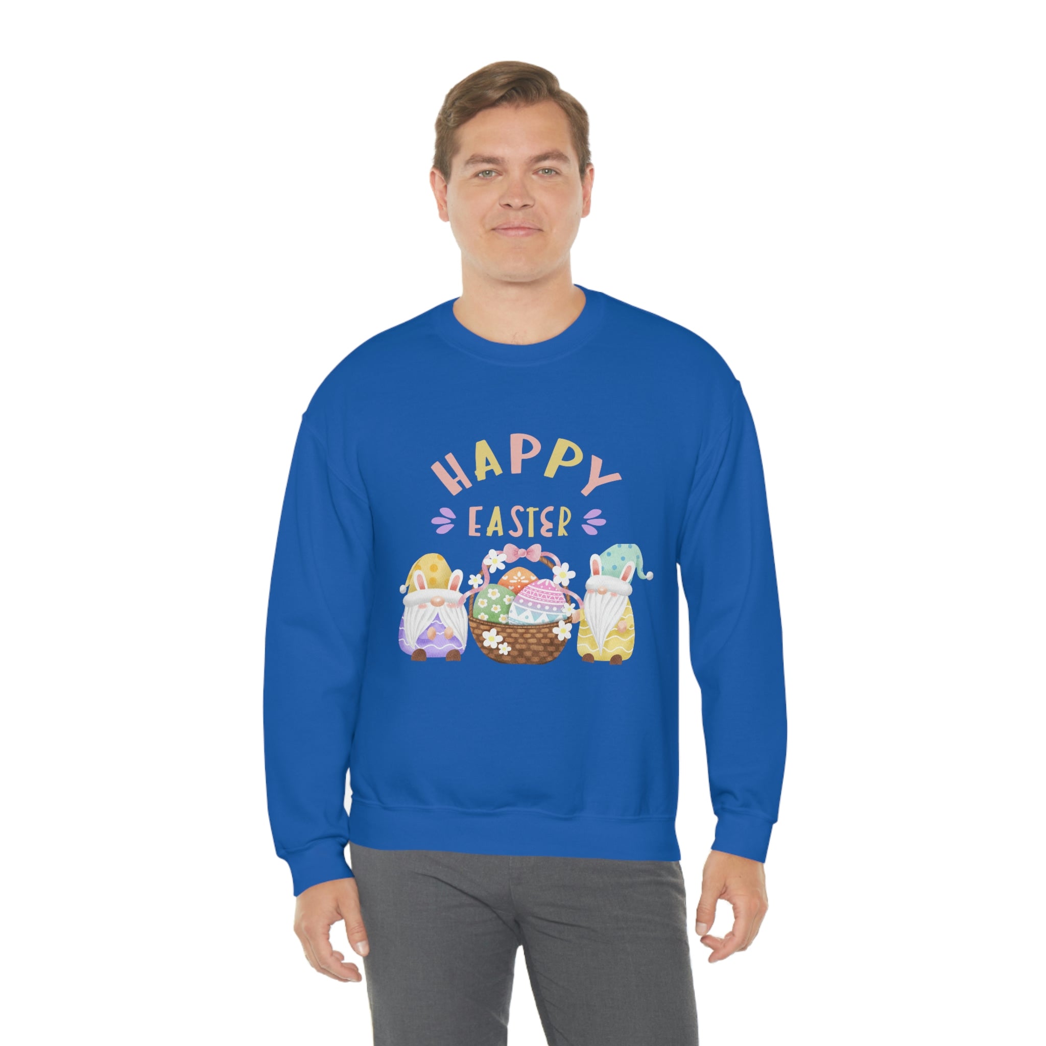 Happy Easter Gnome Unisex Heavy Blend™ Crewneck Sweatshirt