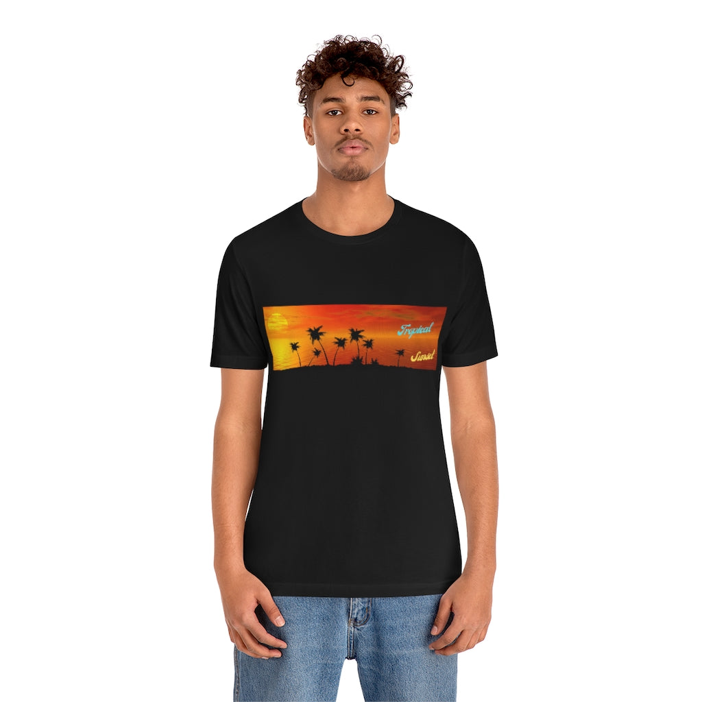 Tropical Sunset Unisex Jersey Short Sleeve Tee