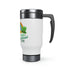 Happy Saint Patrick's Day Stainless Steel Travel Mug with Handle, 14oz