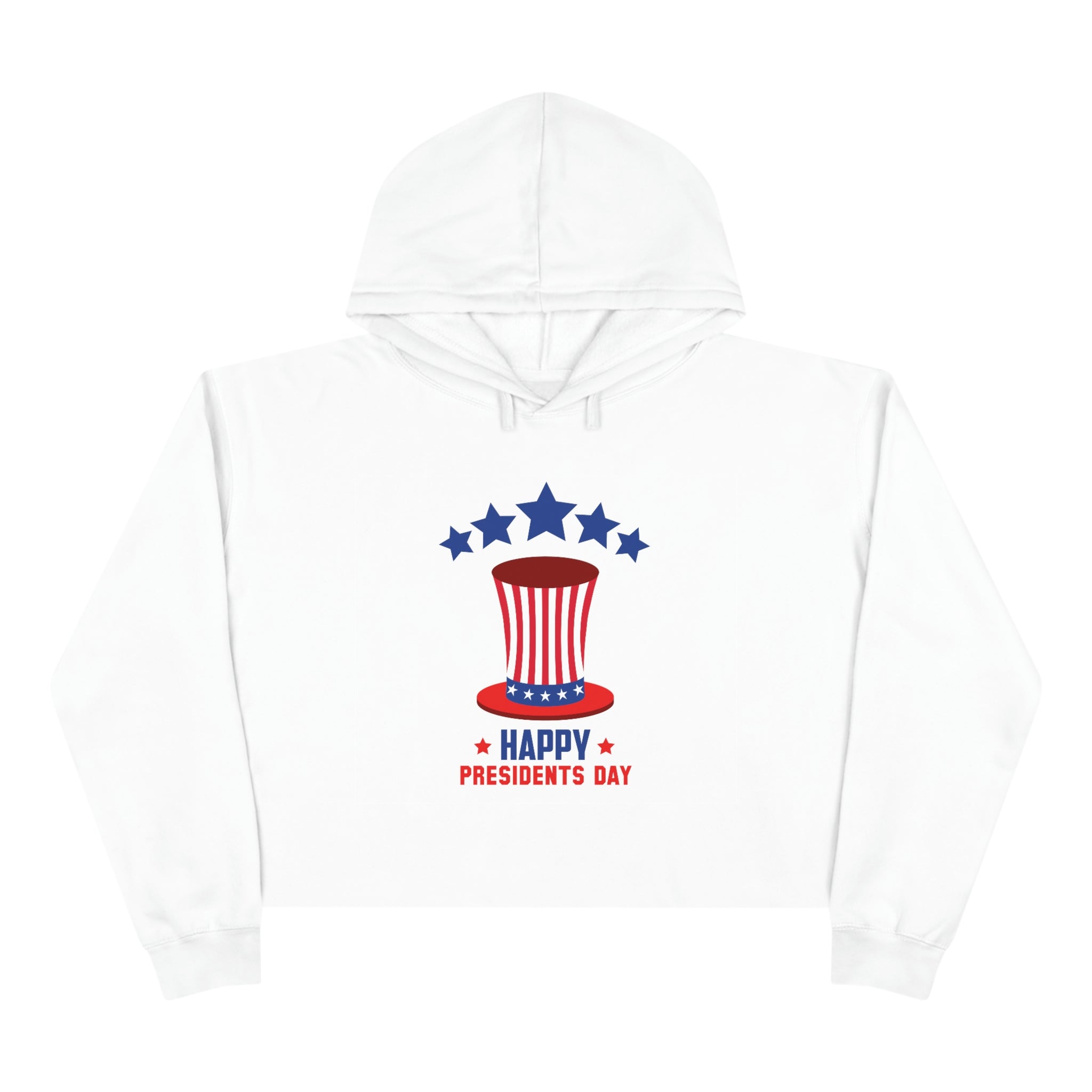 Happy President's Day Hat Crop Hoodie