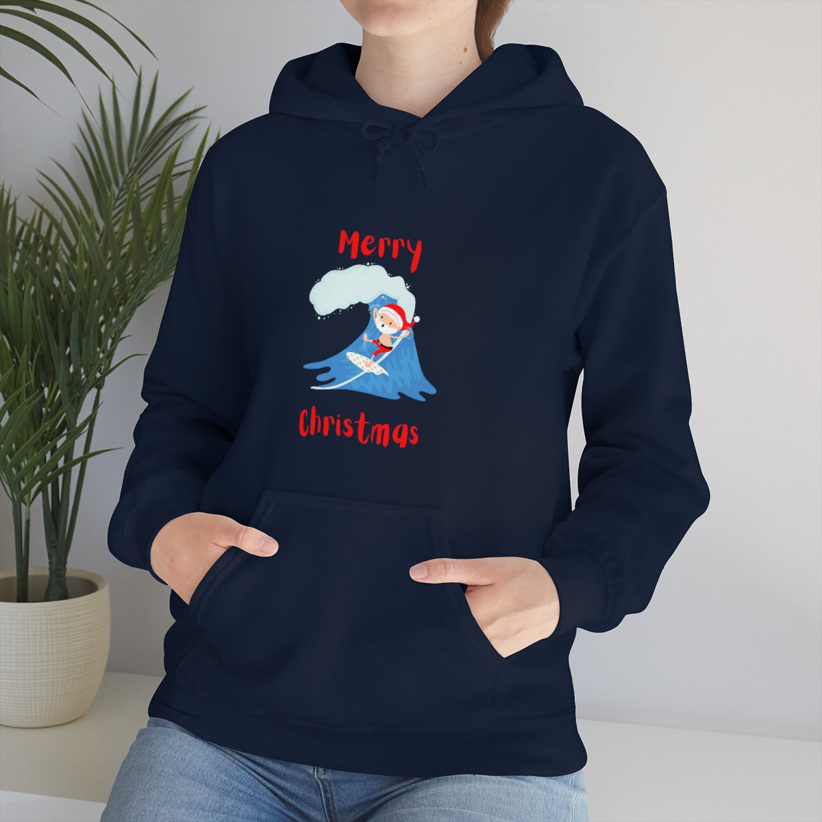 Surfing Santa Unisex Heavy Blend™ Hooded Sweatshirt