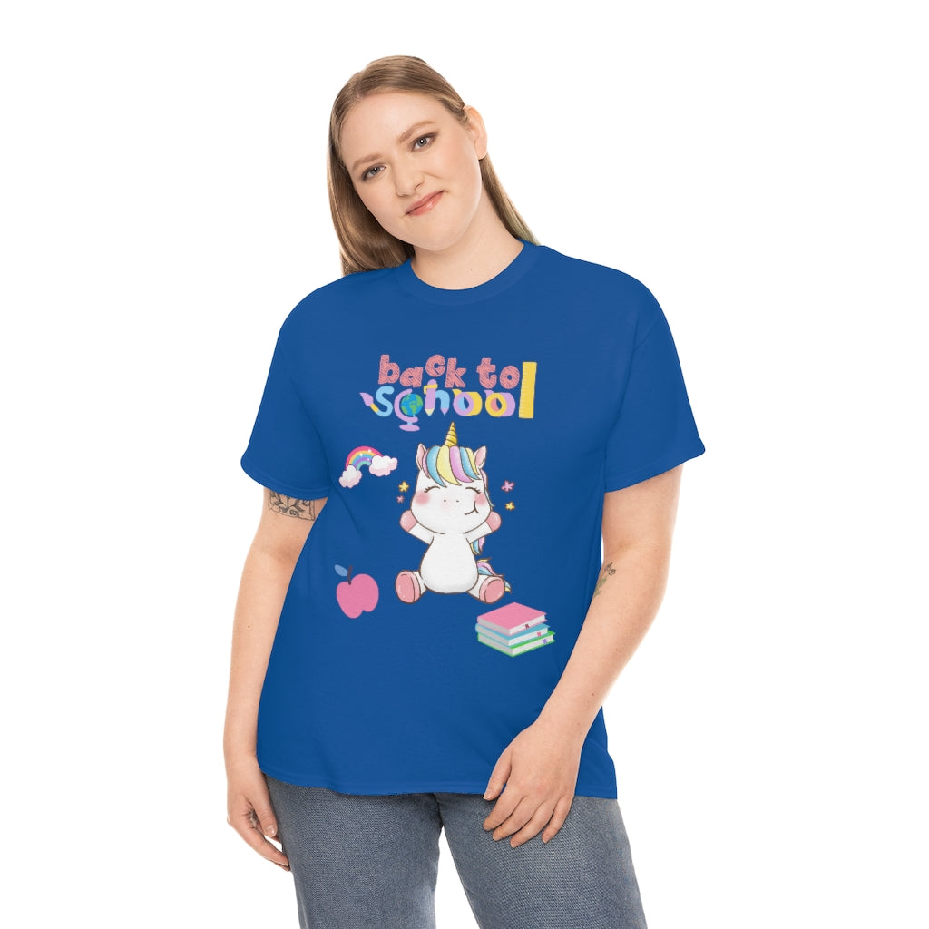 Back to School Unicorn Unisex Heavy Cotton Tee