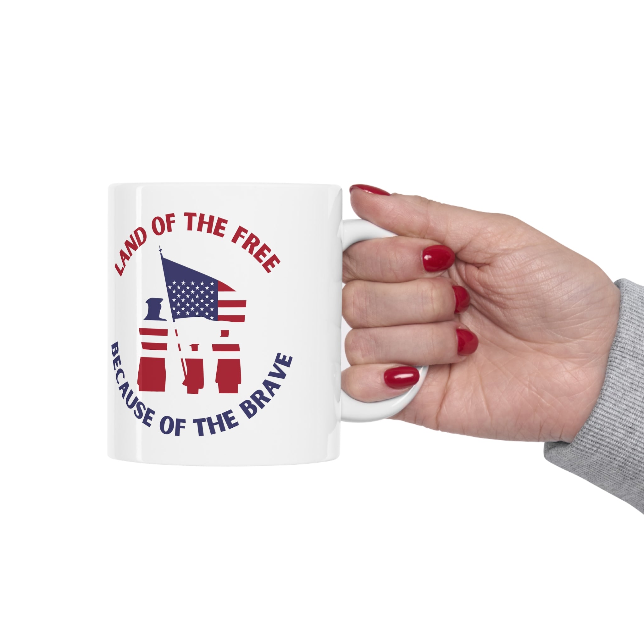 Memorial Day Land Of The Free Ceramic Mug 11oz