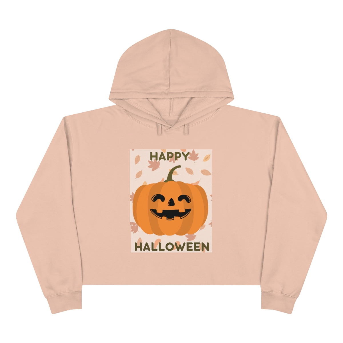 Happy Smiling Halloween Crop Hoodie