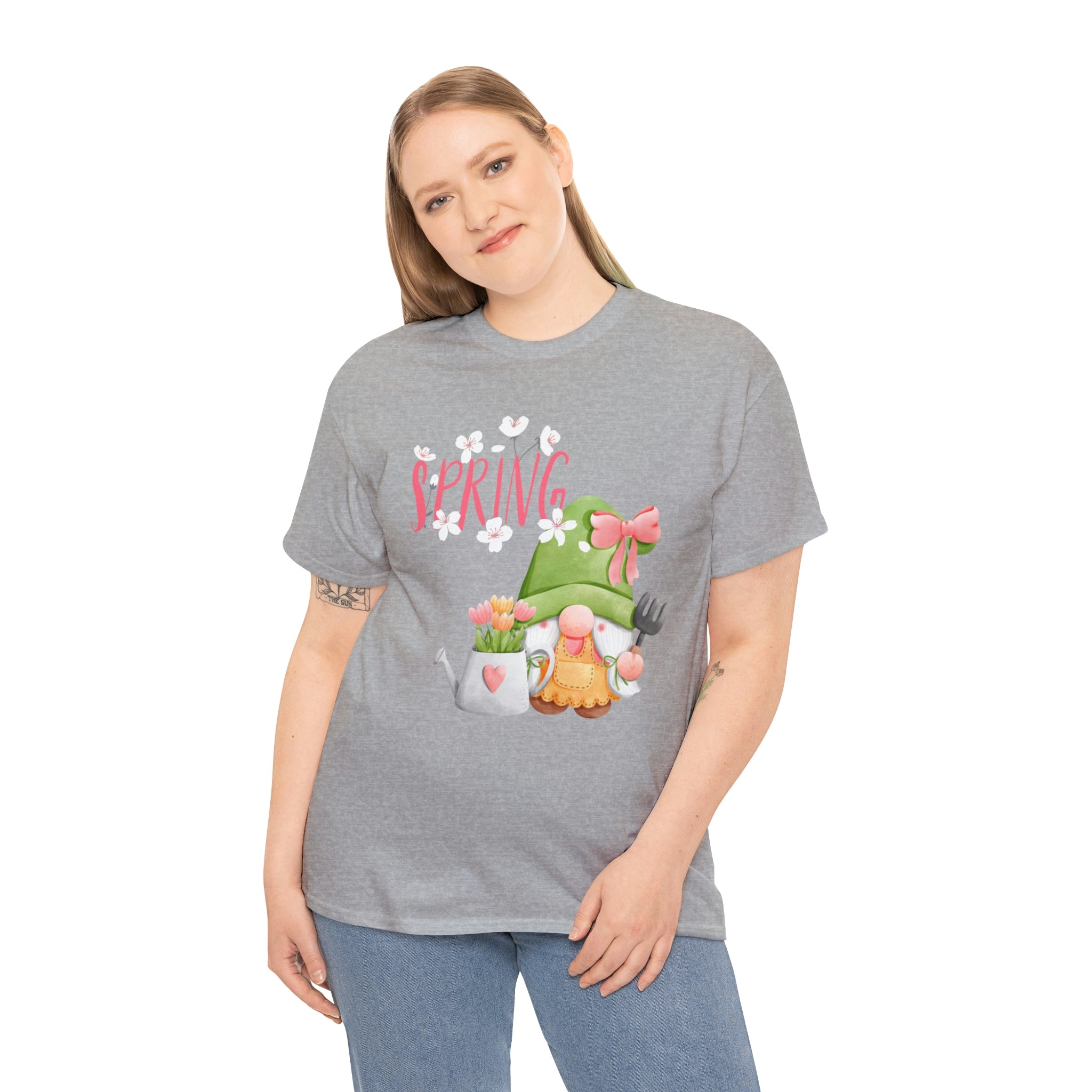 Gnome Happy Spring Unisex Heavy Cotton Tee