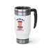 Happy President's Day Hat Stainless Steel Travel Mug with Handle, 14oz