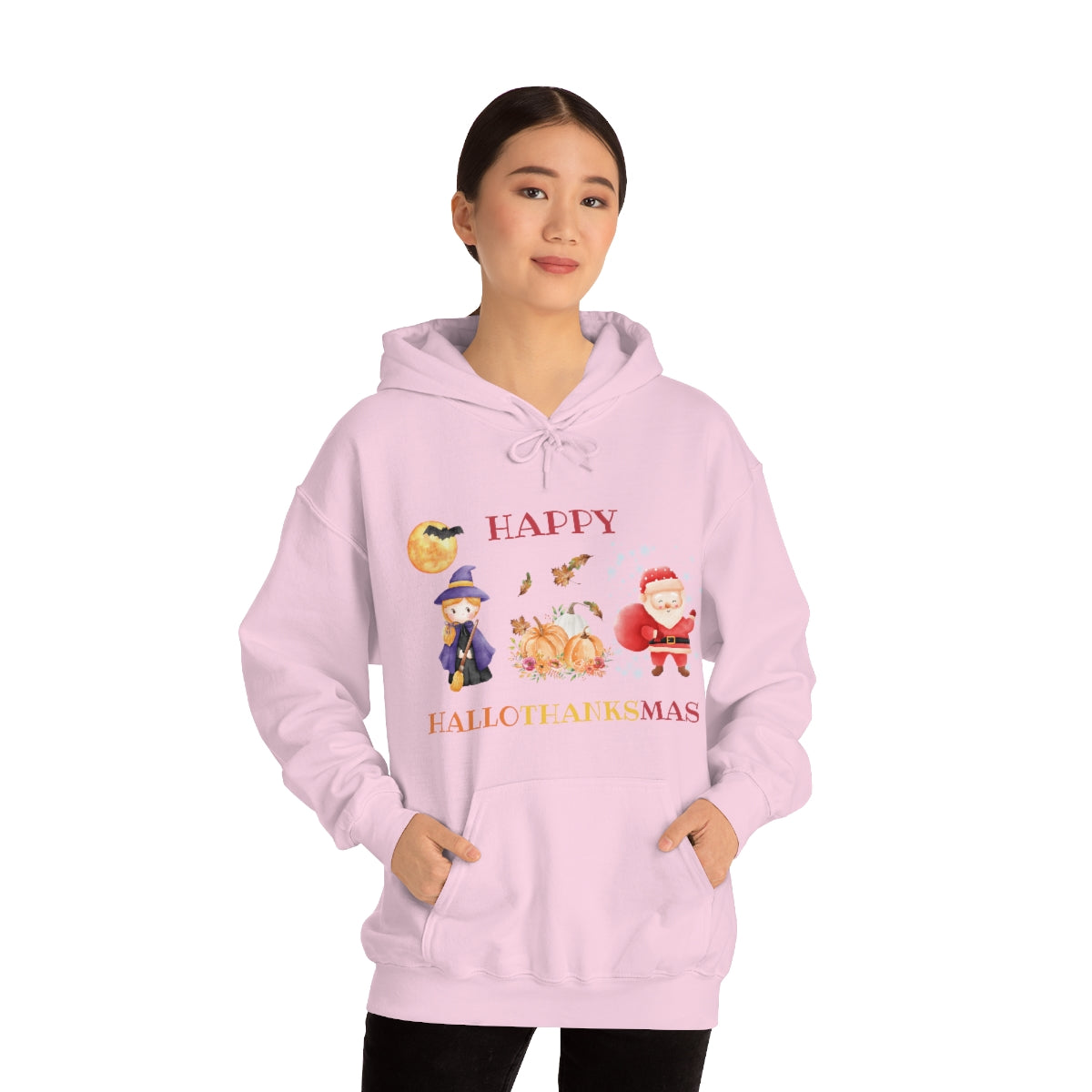 Happy Hallothanksmas Unisex Heavy Blend™ Hooded Sweatshirt