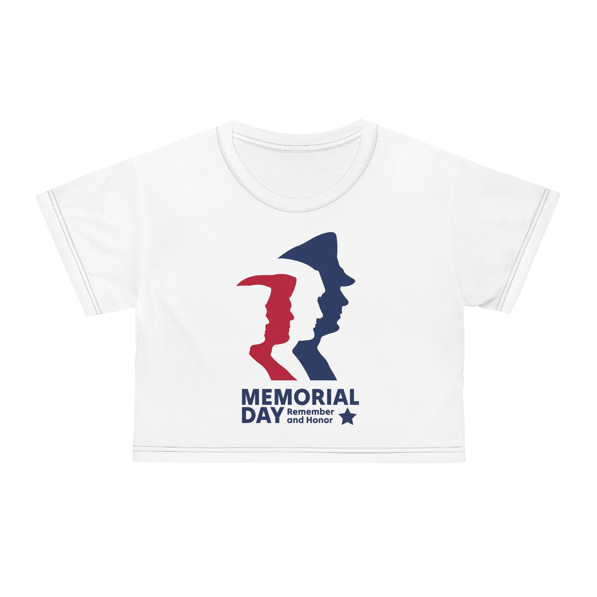 Memorial Day Heroes Crop Tee (AOP)