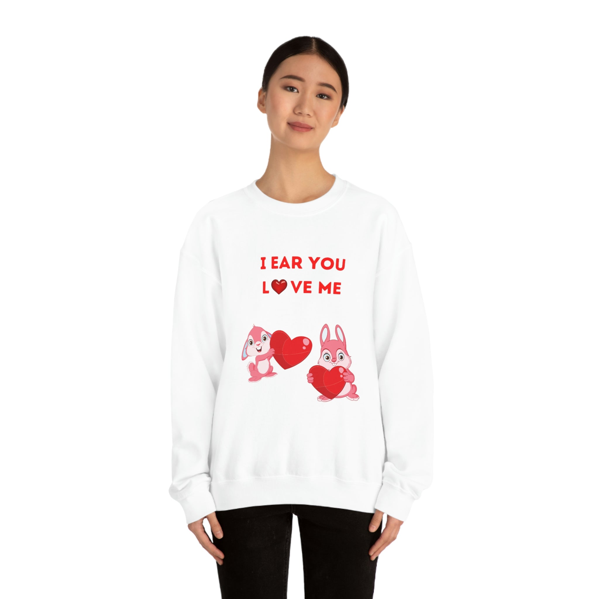 I Ear You Love Me Unisex Heavy Blend™ Crewneck Sweatshirt