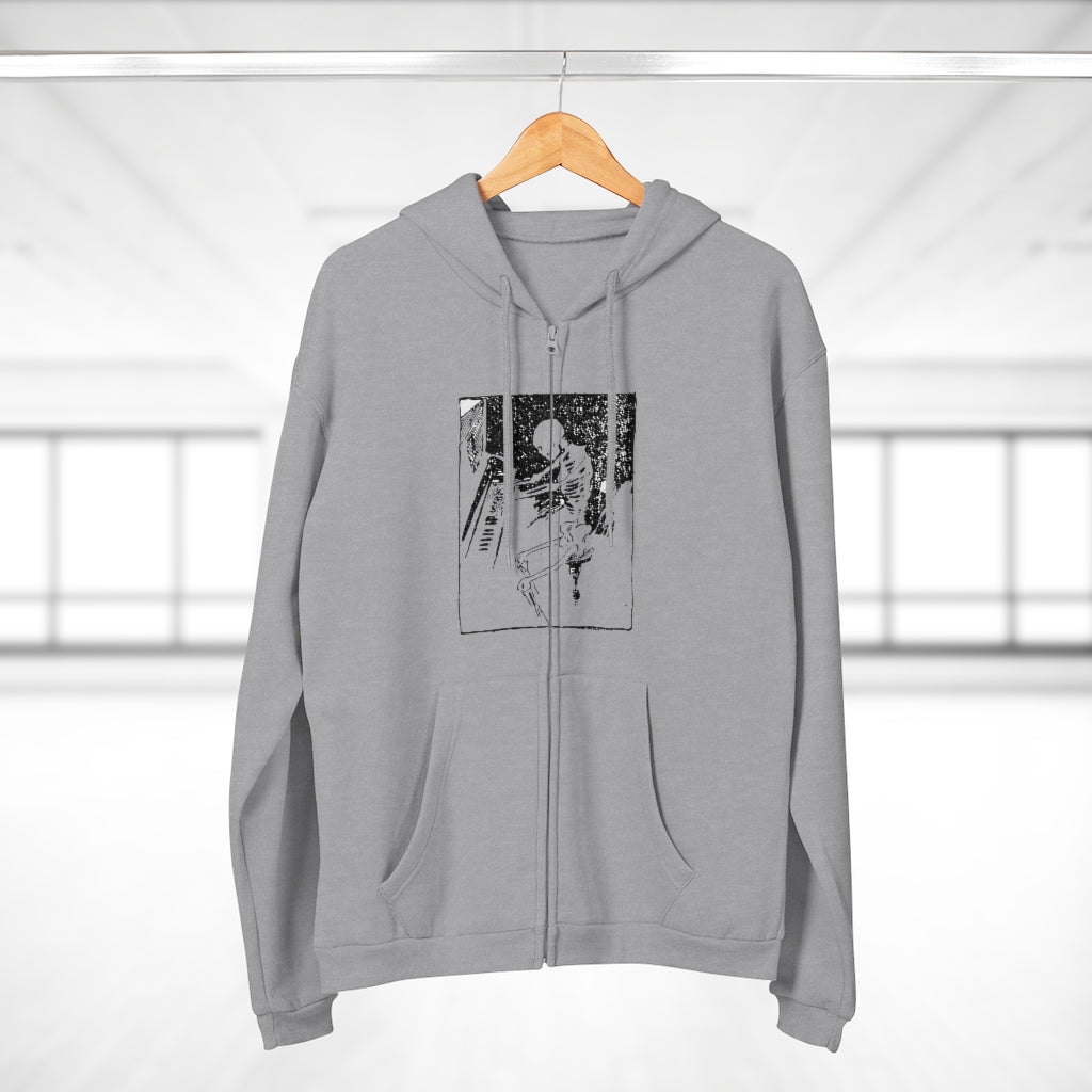 Piano Player Unisex Hooded Zip Sweatshirt