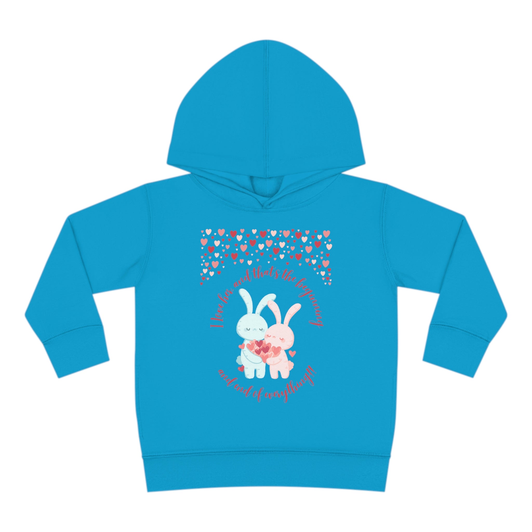 The I Love Her U & Me Toddler Pullover Fleece Hoodie