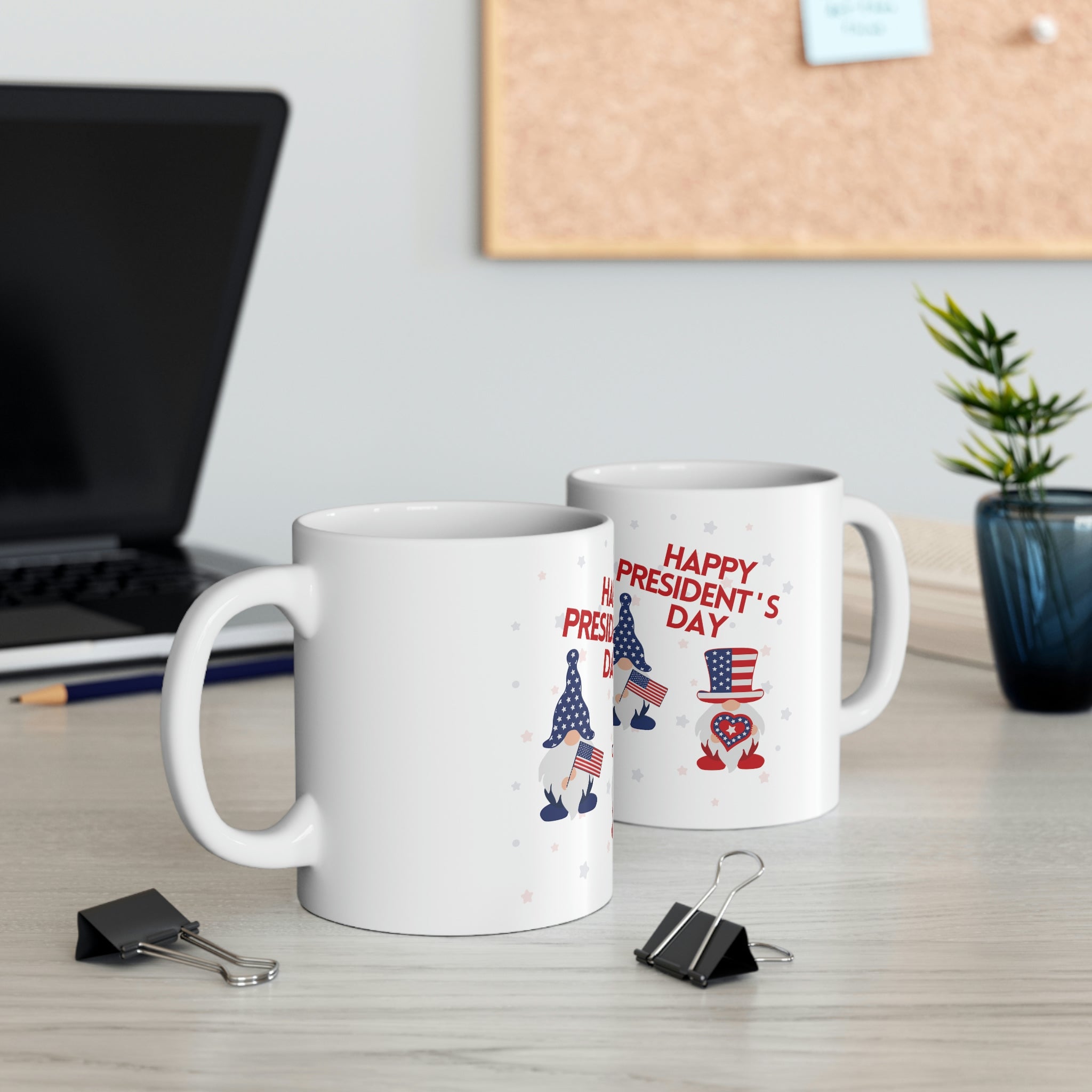 Happy President's Day Gnome Ceramic Mug 11oz