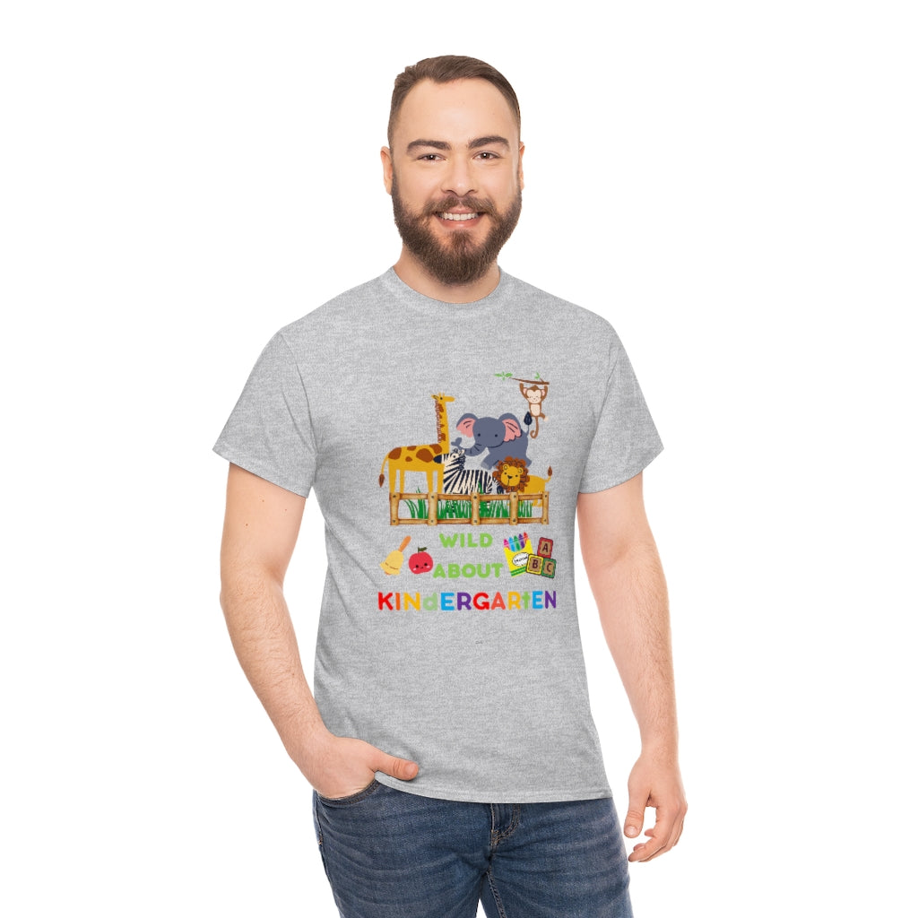 Wild About Kindergarten Unisex Heavy Cotton Tee