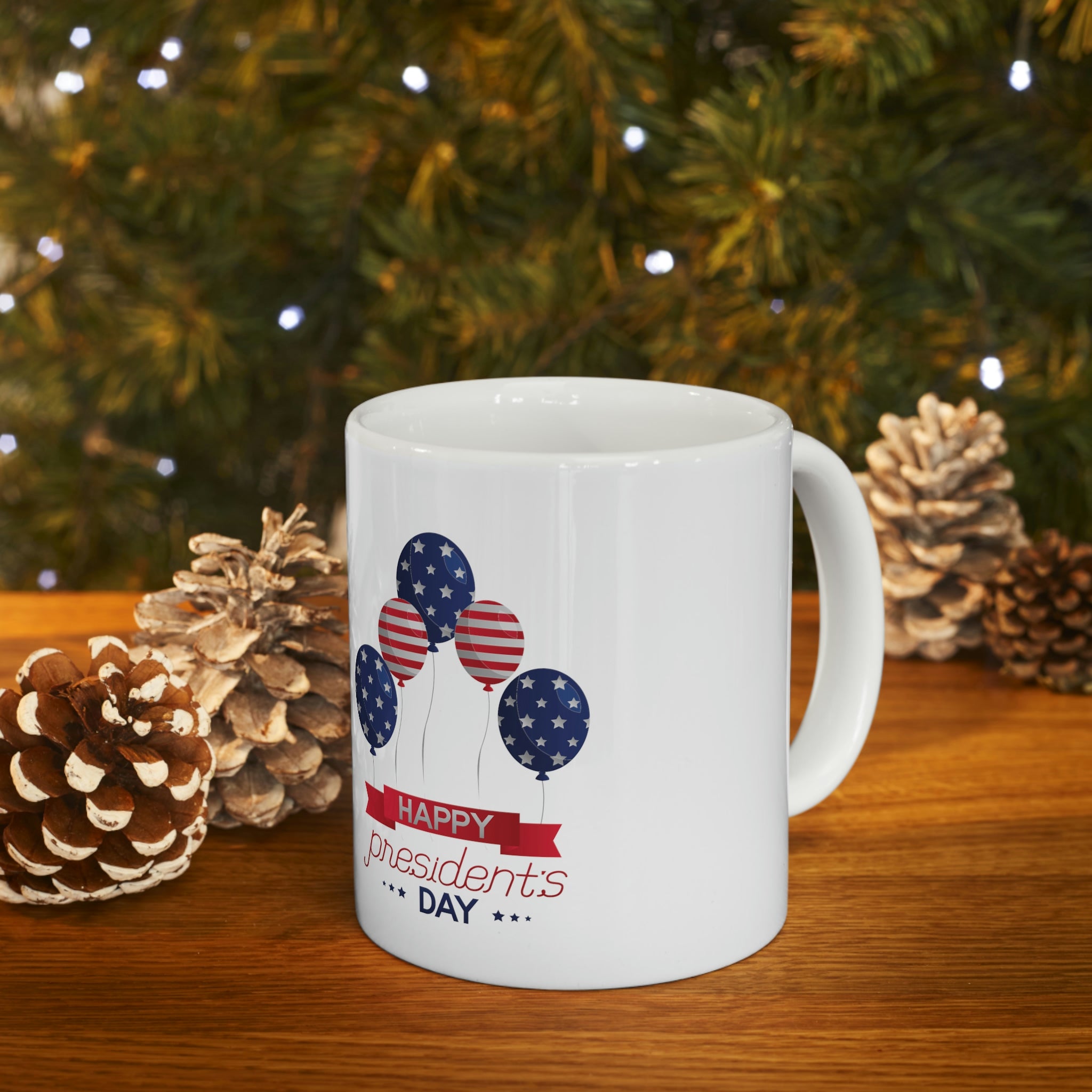 Happy President's Day Stars & Stripe Ceramic Mug 11oz