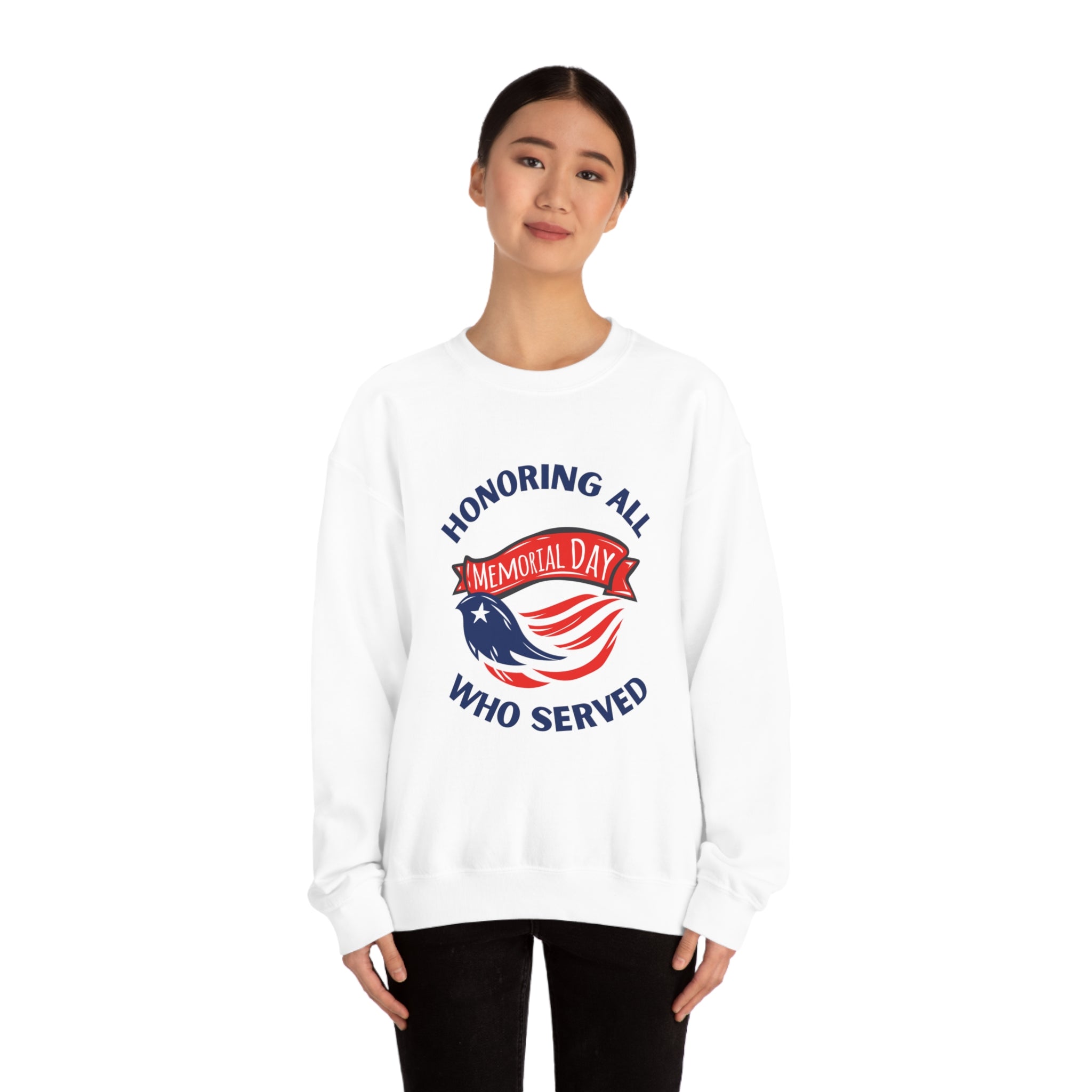 Memorial Day Honoring All Who Served Unisex Heavy Blend™ Crewneck Sweatshirt