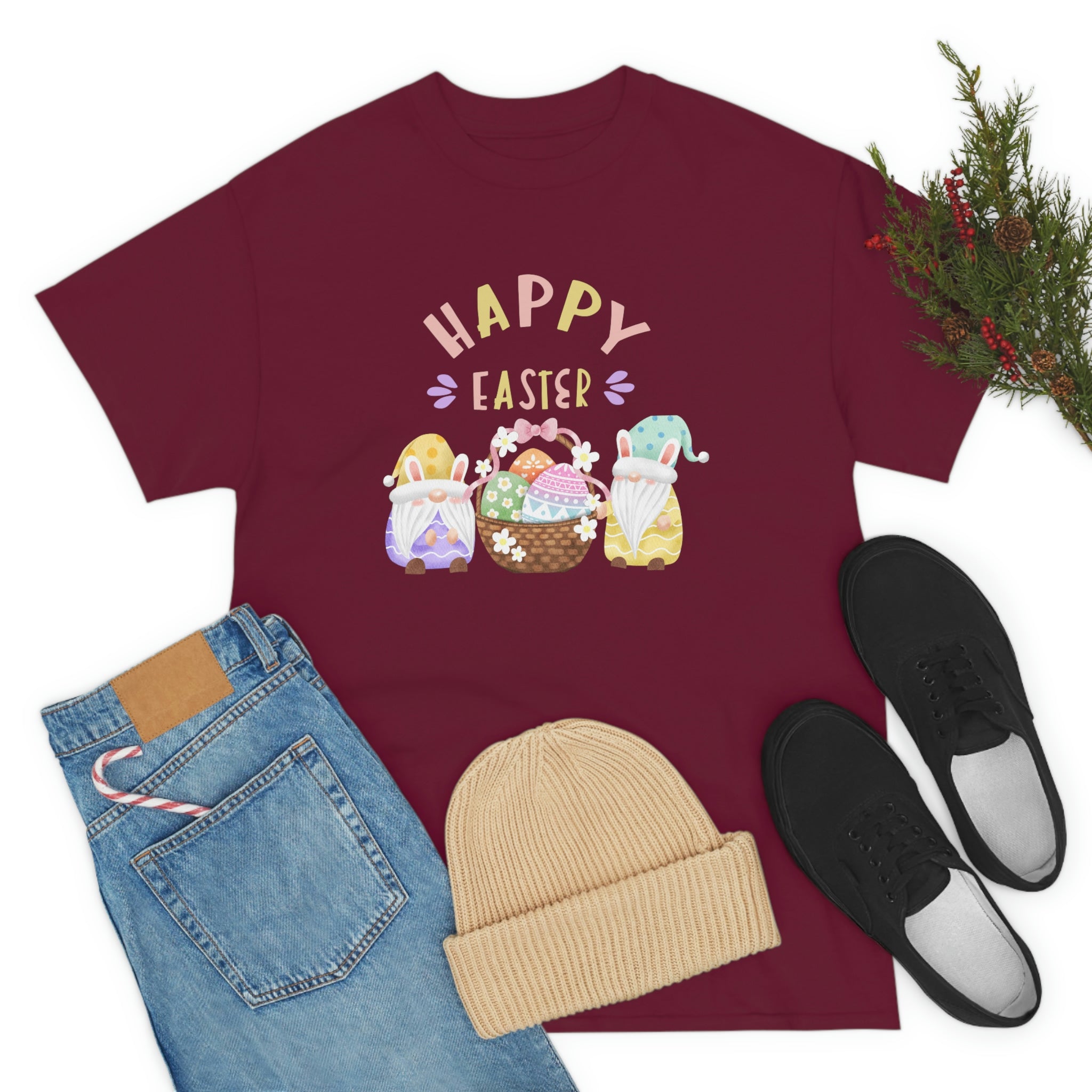 Happy Easter Gnome Unisex Heavy Cotton Tee