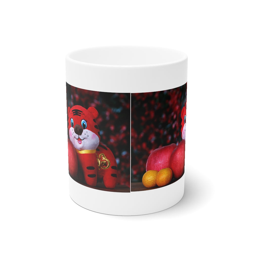 Tiger White Ceramic Mug, 11oz and 15oz