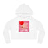 Happy Valentine's Day Women’s Cropped Hooded Sweatshirt