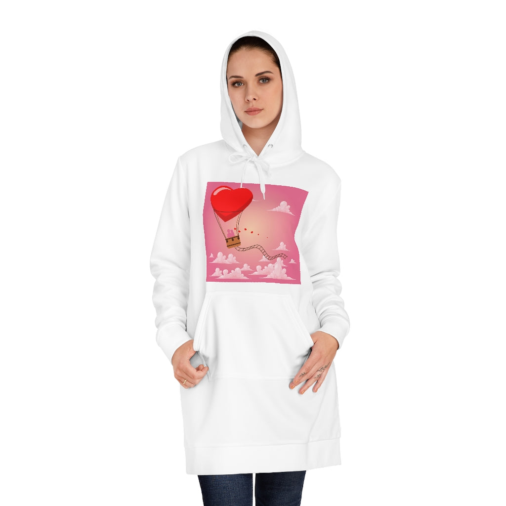 Happy Valentine's Day Women's Hoodie Dress (AOP)