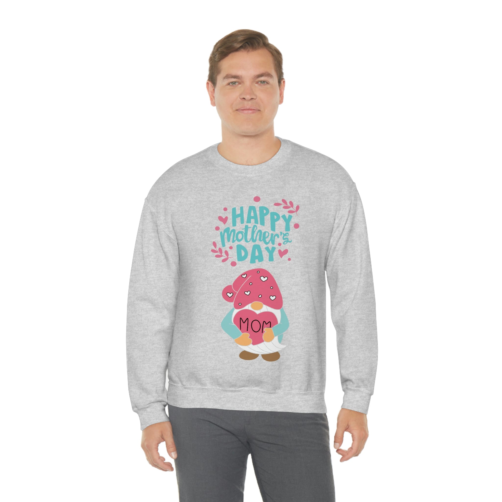 Happy Mother's Day Gnome Unisex Heavy Blend™ Crewneck Sweatshirt