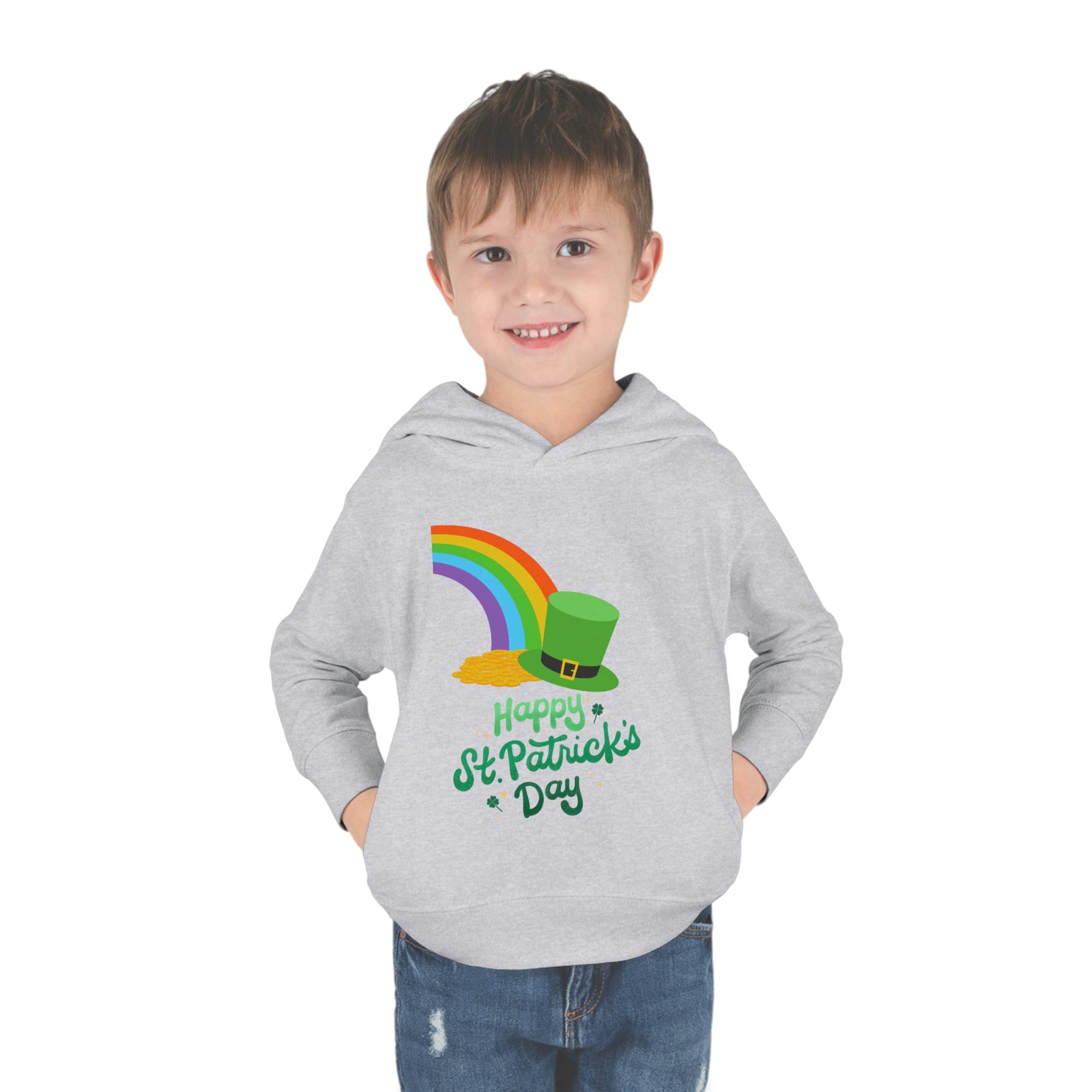 Happy Saint Patrick Day Toddler Pullover Fleece Hoodie